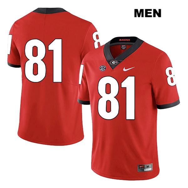 Georgia Bulldogs Men's Jaylen Johnson #81 NCAA No Name Legend Authentic Red Nike Stitched College Football Jersey ZSE1356LZ